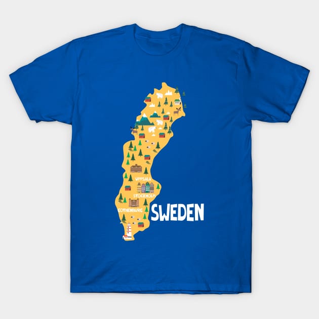 Sweden T-Shirt by JunkyDotCom